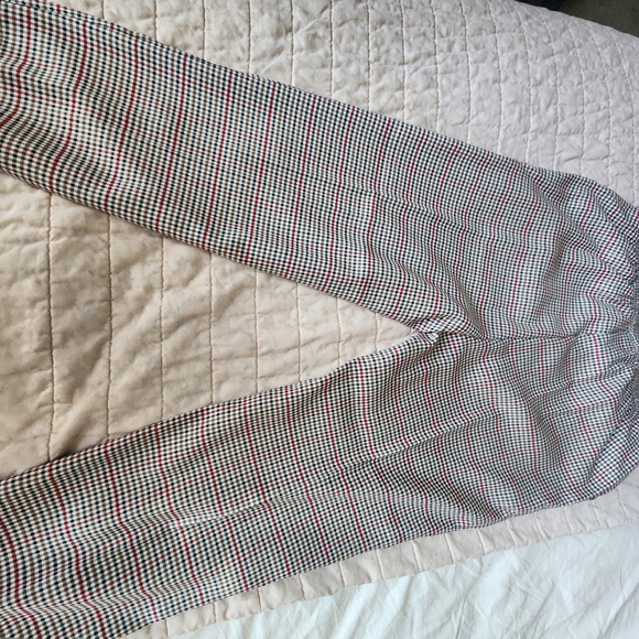 Plaid Cold Shoulder Blouse and pants set - Picture 9 of 10